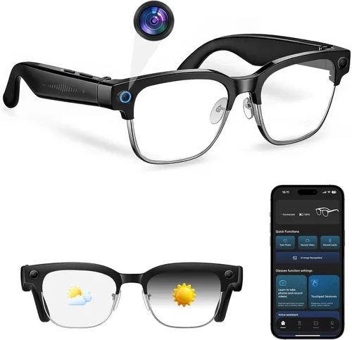 Reloj inteligente AI para cámara de 8 MP, grabación de video HD 1080P, foto 4K, traducción en tiempo real, reconocimiento de imagen AI, asistente de
