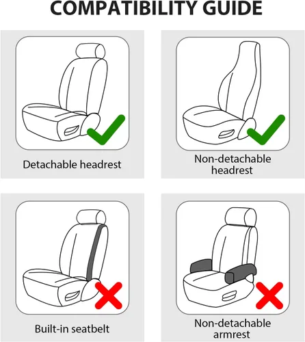 Miniatura 9 de TOYOUN fundas de asiento delantero de cuero sintético universales para automóvil, se adaptan a la mayoría de los autos, camiones, vehículos