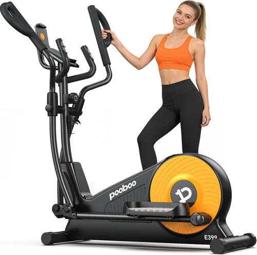 Miniatura 9 de pooboo Elliptical Exercise Machine,Elliptical Machine for Home with Hyper-Quiet Magnetic Driving System&LCD Monitor, Elliptical Trainers with 15.5IN