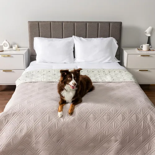 Miniatura 2 de PetAmi Funda de cama impermeable para perro, protector reversible de muebles para gatos y perros, manta lavable para asiento de sofá, 102 x 82 Beige