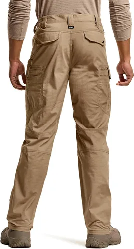 Miniatura 2 de CQR - Pantalones tácticos elásticos para hombre, pantalones cargo de ripstop resistentes al agua, pantalones ligeros para trabajo al aire libre