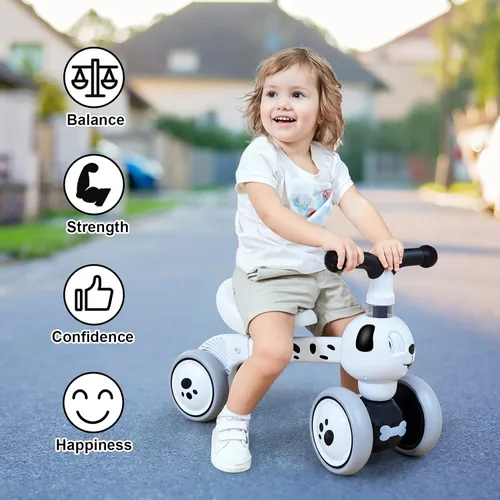 Miniatura 2 de YGJT Juguetes de bicicleta de equilibrio para bebés de 1 año, regalos de cumpleaños para niños y niñas, ruedas silenciosas y andador para bebés sin
