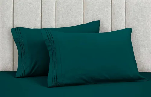 Miniatura 60 de Mocassi Juego de sábanas de lujo de 4 piezas, calidad prémium de hotel de 1800 hilos, ajuste fácil, sábanas y fundas de almohada resistentes a