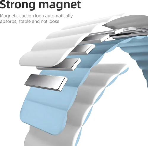 Miniatura 3 de Correas deportivas magnéticas compatibles con Apple Watch Band de 1.49, 1.57, 1.61, 1.65, 1.73, 1.77 pulgadas, 1.77 pulgadas, correa magnética