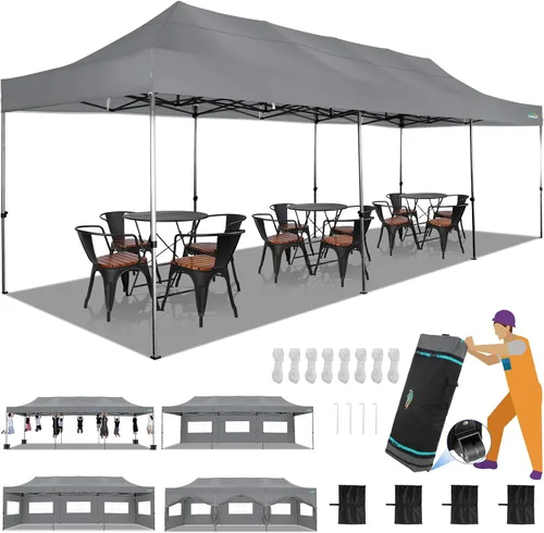 Miniatura 89 de COBIZI Tienda de campaña desplegable de 6.6 x 6.6 pies, toldo resistente, fácil de instalar, impermeable, para exteriores, fiestas, playa, jardín