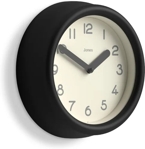 Miniatura 8 de JONES CLOCKS® Reloj de pared Fuze Reloj redondo pequeño Beige Diseño moderno juguetón con presencia escultórica suave Ideal para cocinas