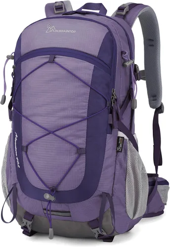 Miniatura 16 de Mochila de senderismo Mountaintop de 25L/40L, mochila de viaje ligera para senderismo al aire libre, camping, para hombres y mujeres Granate