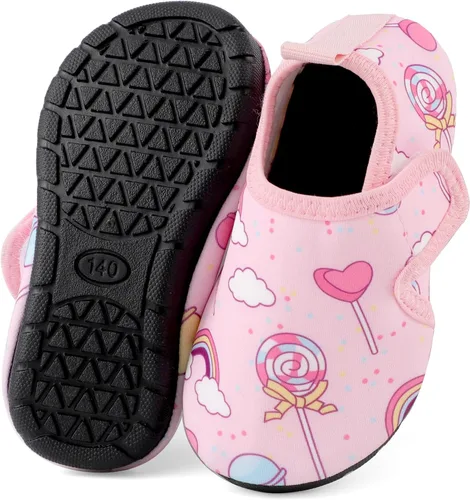 KAKU NANU Zapatos de agua para niños y niñas, bonitos zapatos de natación de dibujos animados, calcetines de agua ligeros de secado rápido para