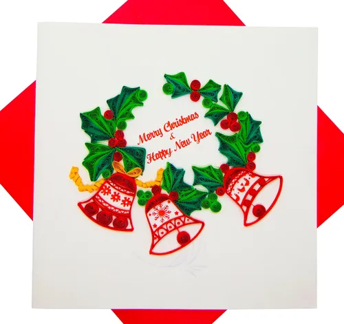 Miniatura 11 de Globo de nieve de Navidad, tarjeta de Navidad con filigrana - Arte único dedicado hecho a mano, tarjeta de felicitación de diseño para toda ocasión