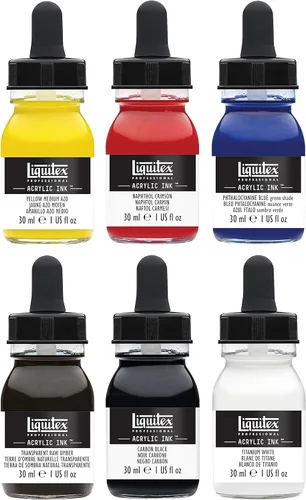 Miniatura 2 de Liquitex Tinta acrílica profesional, 1 oz (1.0 fl oz), juego de colores esenciales, juego de 6 Esencial - Juego de 6