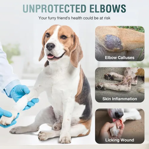 Miniatura 3 de Codera para perro y pierna delantera para perro para dejar de lamer, protector de codo de perro y coderas de higroma para perros, mangas