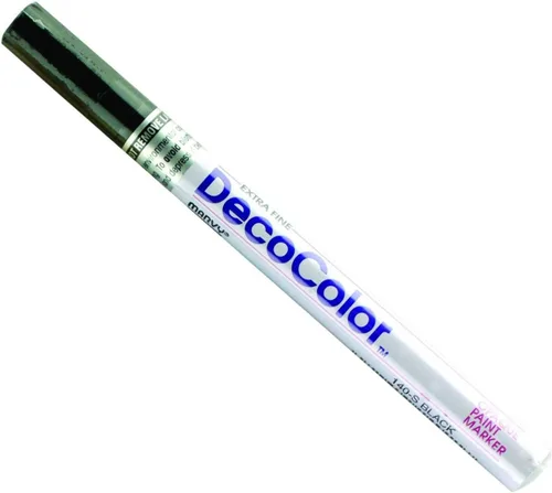 Uchida 140-C-1 Marvy Deco Color - Marcador extrafino, color negro