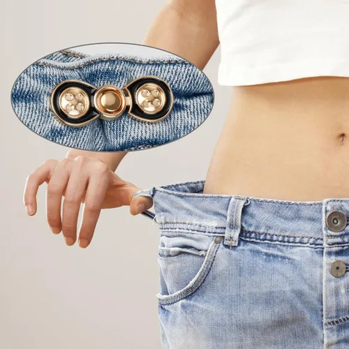 Miniatura 2 de TOOVREN Apretador de cintura para pantalones, botones de mezclilla desmontables para jeans sueltos, alfileres de botones sin costura y sin B-Daisy