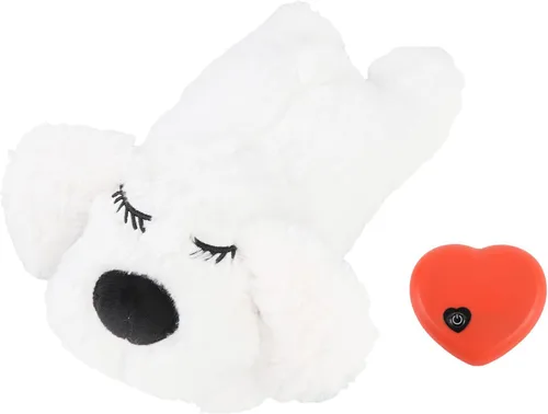Miniatura 5 de Toys - Juguete interactivo de peluche con latido del corazón para el comportamiento de las mascotas, ayuda calmante para dormir (marrón)