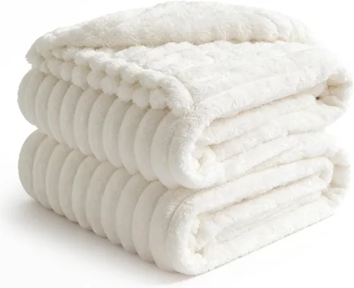 Miniatura 15 de BEDELITE Manta de forro polar para sofá, 10.58 oz/m², suave y cálida, manta acuática esponjosa, manta decorativa y de regalo para mujeres, hombres