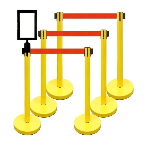 Miniatura 21 de VIP Crowd Control - Juego de barreras de seguridad con cinturones retráctiles, 91 cm de altura, cinturón de 198 cm y soporte de pared Cinturón