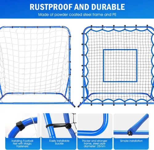 Miniatura 2 de Soccer Baseball Rebounder Net, Soccer Goal Net, Volleyball Softball Rebound Pitchback Net Quick-Switch Angle Training for Control, Passing Practice