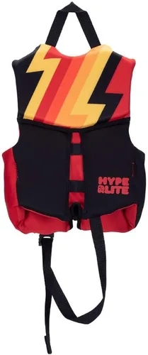 Miniatura 2 de Hyperlite Indy CGA - Chaleco Wakeboard para niños, color negro/naranja (30-50 libras)