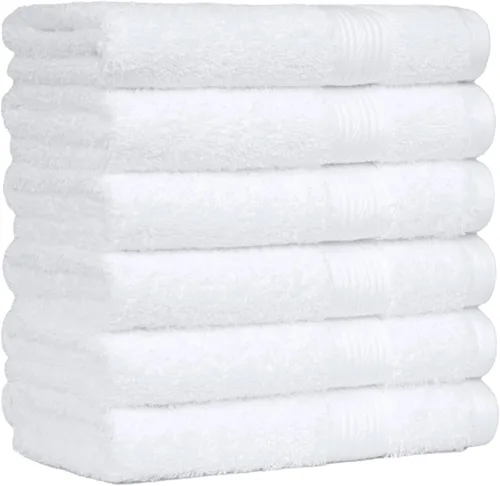 Miniatura 22 de Amazon Basics Juego de toallas de baño suaves, absorbentes, resistentes a la decoloración, 100% algodón, 6 piezas (12 x 12 pulgadas), toallas Carmesí