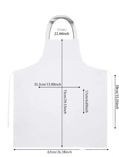 Miniatura 8 de Personalized Aprons for Women. Stylish Black Kitchen Apron, Perfect for Servers. Durable Apron for Women White