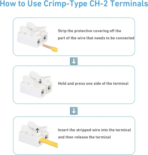 Miniatura 5 de Adaptador de fuente de alimentación de 12 V, 2 A, convertidor de 24 W CA/CC de 100 V-240 V a 12 voltios y extremos de cable desnudo + terminales