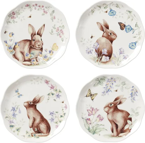 Miniatura 11 de Lenox 893456 Mariposa Prado Conejo Salero y Pimentero, Vajilla de Pascua