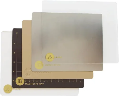 Anna Griffin Sistema de placas de troquelado y estampado en relieve para álbumes de recortes con potente hoja magnética, accesorios para máquinas de