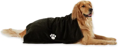 Miniatura 12 de Bone Dry Colección de toallas de aseo para mascotas, microfibra absorbente, XL, 41 x 23.5 pulgadas, color verde bordado Bordado verde