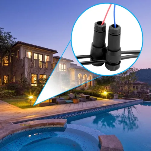 Miniatura 7 de iCreating Paquete de 22 Conectores de Cable de Luz de Paisaje de Repuesto Impermeables de Bajo Voltaje Conectores de Alambre de Calibre 12-20