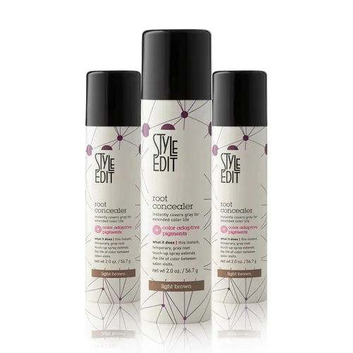 Miniatura 25 de Corrector de raíz marrón medio, spray de retoque para cabello castaño medio, cubre temporalmente el cabello gris, paquete de 1