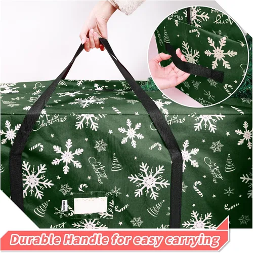 Miniatura 4 de RICHIE Bolsa de almacenamiento para árbol de Navidad de 7.5 pies (juego de 3 piezas), bolsa Oxford 600D para árbol de Navidad a prueba de desgarros