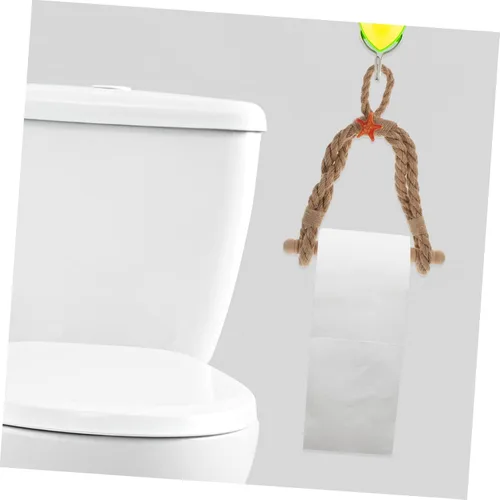 Miniatura 3 de Soporte para rollo de papel de cuerda náutica, decoración de baño rústico, soporte para papel higiénico con tema oceá