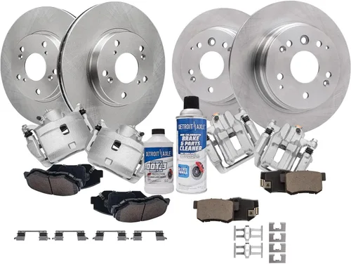 Miniatura 78 de Detroit Axle - Rotores de freno para Jeep Compass 2015-2022 Renegade 2016-2022 Fiat 500X 2016-2022, 2018, 2019, 2020, 2021. Reemplazo de rotores