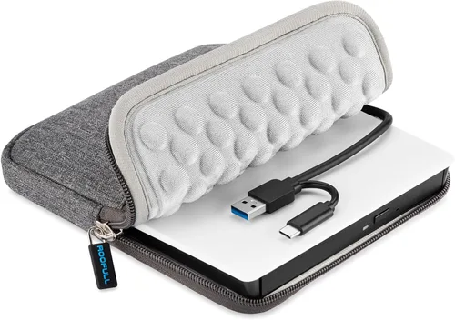 ROOFULL Unidad externa de CD y DVD para Mac portátil, USB 3.0 y USB-C, lector de CD portátil, grabador, reproductor de DVD, unidad de disco ROM+/-RW
