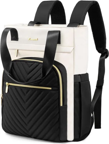 LOVEVOOK Mochila para computadora portátil para mujer, bolsa de trabajo de 15.6 pulgadas, bolsa de computadora de trabajo y negocios, bolsa ancha