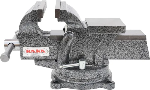Miniatura 23 de KAKA INDUSTRIAL Prensas de banco de 3 pulgadas de ancho de mandíbula, apertura de mandíbula de 3.5 pulgadas, Base giratoria resistente