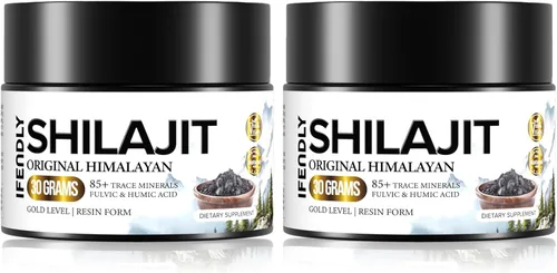Shilajit Resina, Shilajit para hombres y mujeres, Shilajit Orgánico - Grado Oro Potencia, con más de 85 oligominerales, ácido fúlvico y húmico, 100