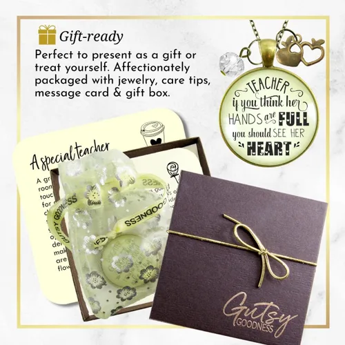 Miniatura 6 de Gutsy Goodness Collares para profesores, estilo bohemio, chic, regalo de agradecimiento de parte de los estudiantes, cadena de 24 o 36 pulgadas