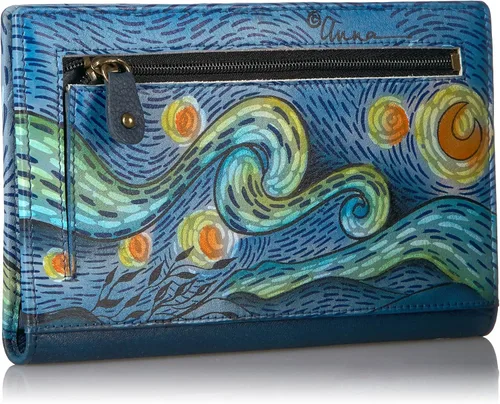 Miniatura 2 de Anna By Anuschka Cartera de cuero genuino pintada a mano para mujer