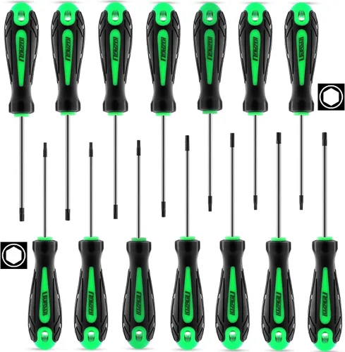 Juego de 14 piezas de destornillador hexagonal mini, métrico (0.9mm-3mm) SAE (0.035"-1/8) juego de llaves Allen hexagonales, perfecto para modelos