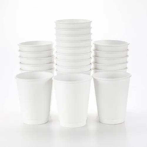 Miniatura 33 de Restaurantware Tazas de café de papel de 4 onzas, 25 tazas de papel desechables de doble pared, a prueba de fugas, reciclables, tazas calientes