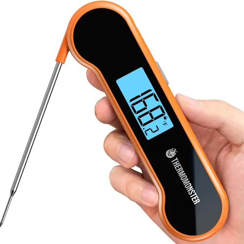 Termómetro digital de lectura instantánea de 0.5 segundos para carne con precisión de ± 0.5 ℉, termómetro de alimentos para cocinar utensilios de