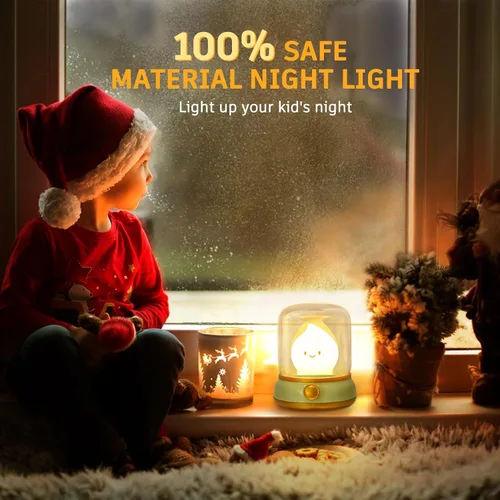 Miniatura 5 de Paquete de 2 luces nocturnas de fogata fantasma, pequeña lámpara de escritorio bonita, lámpara de mesa de noche inalámbrica regulable, luz nocturna