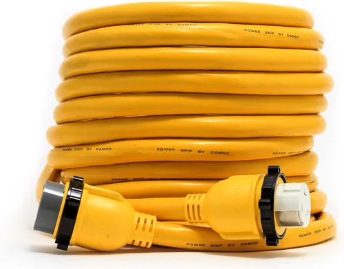 Miniatura 7 de Camco PowerGrip - Cable de extensión para marino/barco de 12 pies con adaptadores de bloqueo de 164.0 ft/50 F, permite una fácil conexión del barco