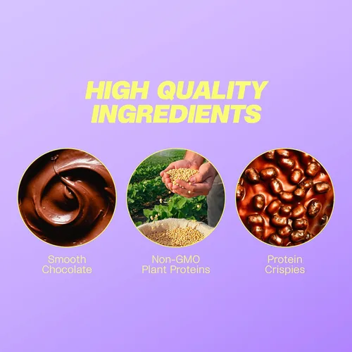 Miniatura 5 de Misfits - Barras de proteínas veganas - Sabor a caramelo y turrón Barras nutricionales - 15 g de proteína, 1 g de azúcar, a base de plantas, bajas