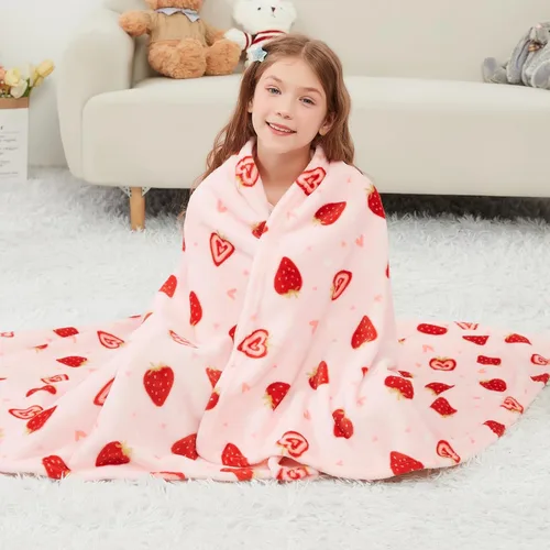 Miniatura 20 de Viviland Manta de Tiro con Estampado de Arcoíris para Niños y Niñas, Forro Polar de Felpa Cálido y Ligero para Sofá, Silla, Sillón, Cama, 30" x 40