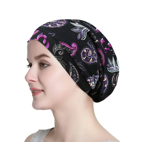 Miniatura 40 de Alnorm - Gorro con forro de satén y suave banda elástica para hombres y mujeres, talla única Se ajusta a la mayoría