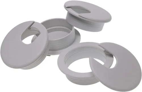 Miniatura 4 de Mini Skater Ojales de escritorio de plástico de 2 pulgadas, 10 unidades, para cables de alambre, gestión flexible, ligero, ajustable, organizador