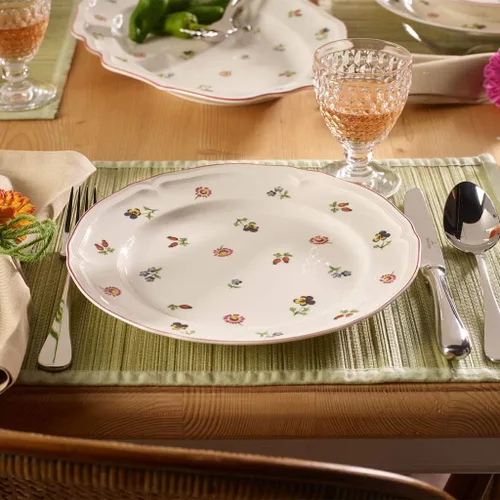 Miniatura 2 de Villeroy & Boch Petite Fleur Collecton - Plato llano de porcelana de alta calidad, fabricado en Alemania, 10.5 pulgadas de diámetro, blanco/colorido
