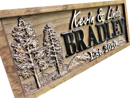 Cartel de cabaña personalizado | Cartel de madera personalizado | Decoración de cabaña y montaña | Decoración de cueva de hombre y casa del lago |